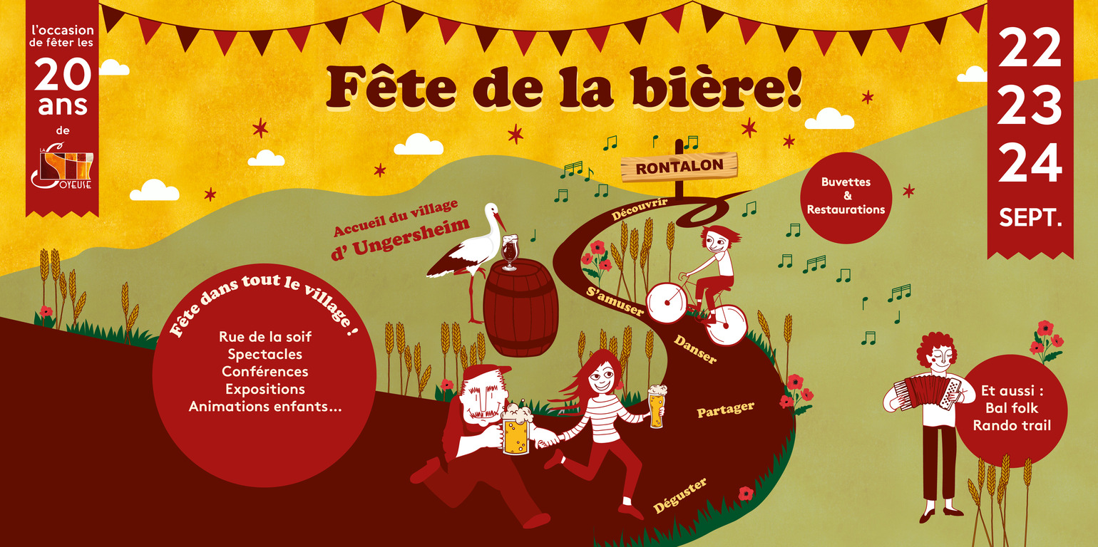 Affiche fête de la bière La Soyeuse